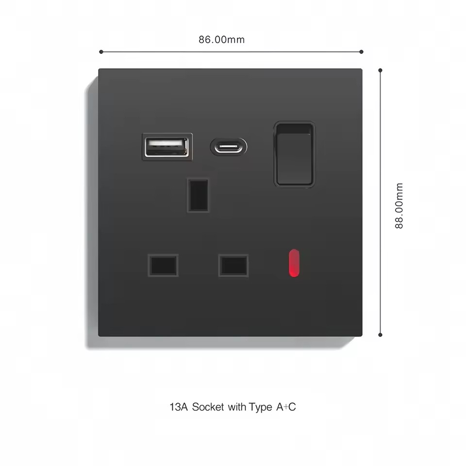 Single Socket USB A and C